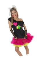 UNDERWRAPS Adult Love the 80's Shirt Adult Sized Costumes, Black, Small 4-6 US