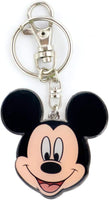 Disney Mickey Mouse and Minnie Mouse Two Sided Colored Pewter Keychains Bundle, 2 inches each