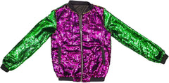 Reversible Mardi Gras Sequin Jacket for Women & Kids, Mardi Gras Outfit