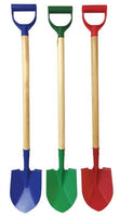 Metal Heavy Duty Beach Kids Wood Sand Shovels (Pack of 3)- 32-Inch