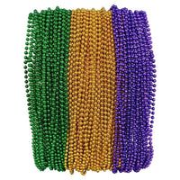 Mardi Gras Beads 33 inch 7mm, 6 Dozen, 72 Necklaces