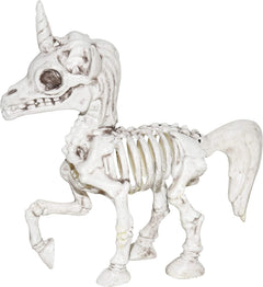 Unicorn Halloween Skeleton Decoration Tabletop Indoor Outdoor Decorations, Creepy Posable Figurine, 7 Inches
