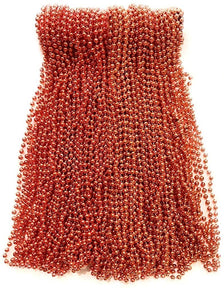 Orange Mardi Gras Beads 33 inch 7mm, 6 Dozen, 72 Necklaces