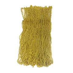 Gold Mardi Gras Beads 33 inch 7mm, 6 Dozen, 72 Necklaces
