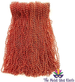 Orange Mardi Gras Beads 33 inch 7mm, 6 Dozen, 72 Necklaces