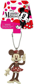 Disney Retro Minnie Mouse Bendable Key Chain (Brown) Key Accessory, Multicolor, 3"