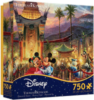 Ceaco Thomas Kinkade The Disney Collection Mickey and Minnie Hollywood Jigsaw Puzzle, 750 Pieces