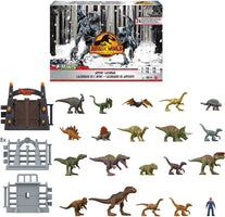 Jurassic World Dominion Holiday Advent Calendar with 24-Day Countdown, Daily Surprise Gifts Include Mini Toy Dinosaurs, Mini Human Figures and Accessories