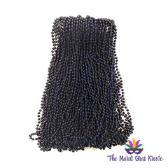 Navy Mardi Gras Beads 33 inch 7mm, 6 Dozen, 72 Necklaces