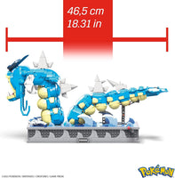 Mega Pokemon Motion Gyarados mechanized Toy Building Set, 2186 Bricks and Pieces, poseable Limbs, for Fans and Adult Builders