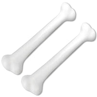 Jumbo Plastic Human Bone 2 Pack | Halloween Props Fake Bones for Cavewoman and Caveman Accessories | White Bones Suitable for Flintstones Costumes, Prehistoric Women and Men Costumes