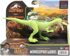 Jurassic World Fierce Force Monolophosaurus Camp Cretaceous Authentic Dinosaur Strike Motion Action Figure, Movable Joints, Gift 3 Years & Older