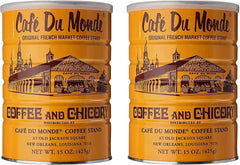 Cafe Du Monde Coffee Chicory, 15 Ounce Ground (Pack of 2)