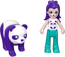 Polly Pocket Flip & Find Panda Compact, Flip Feature Creates Dual Play Surfaces, Micro Doll, Panda Figure & Surprise Reveals, Great Gift for Ages 4 Years Old & Up