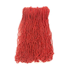 Red Mardi Gras Beads 33 inch 7mm, 6 Dozen, 72 Necklaces