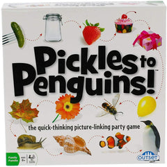 Outset Media - Pickles to Penguins Family Card Game - Quick Thinking, Crazy Picture Connection, Matching Game (Ages 8+)