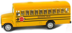 KINSMART Yellow School Bus 5 inch Diecast Metal Model Toy with Pull Back Action and Openable Door