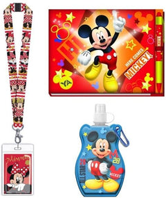 Magical Memories Collection Disney Autograph Book 2022 Pen, Disney Lanyards for Kids and Mickey Water Bottle Key Ring Set, Disneyland Essentials Disney Gifts for Kids, for Boys and Girls Red 85928