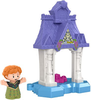 Fisher-Price Little People – Disney Frozen Anna in Arendelle Portable playset with Figure for Toddlers and Preschool Kids Ages 1 ½ to 5 Years